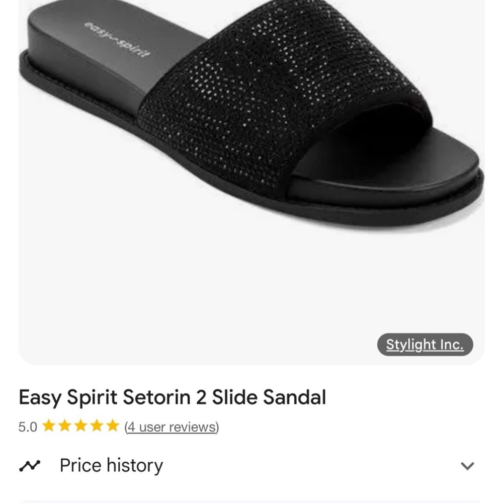 Easy Spirit Setorin Black Slide Sandals